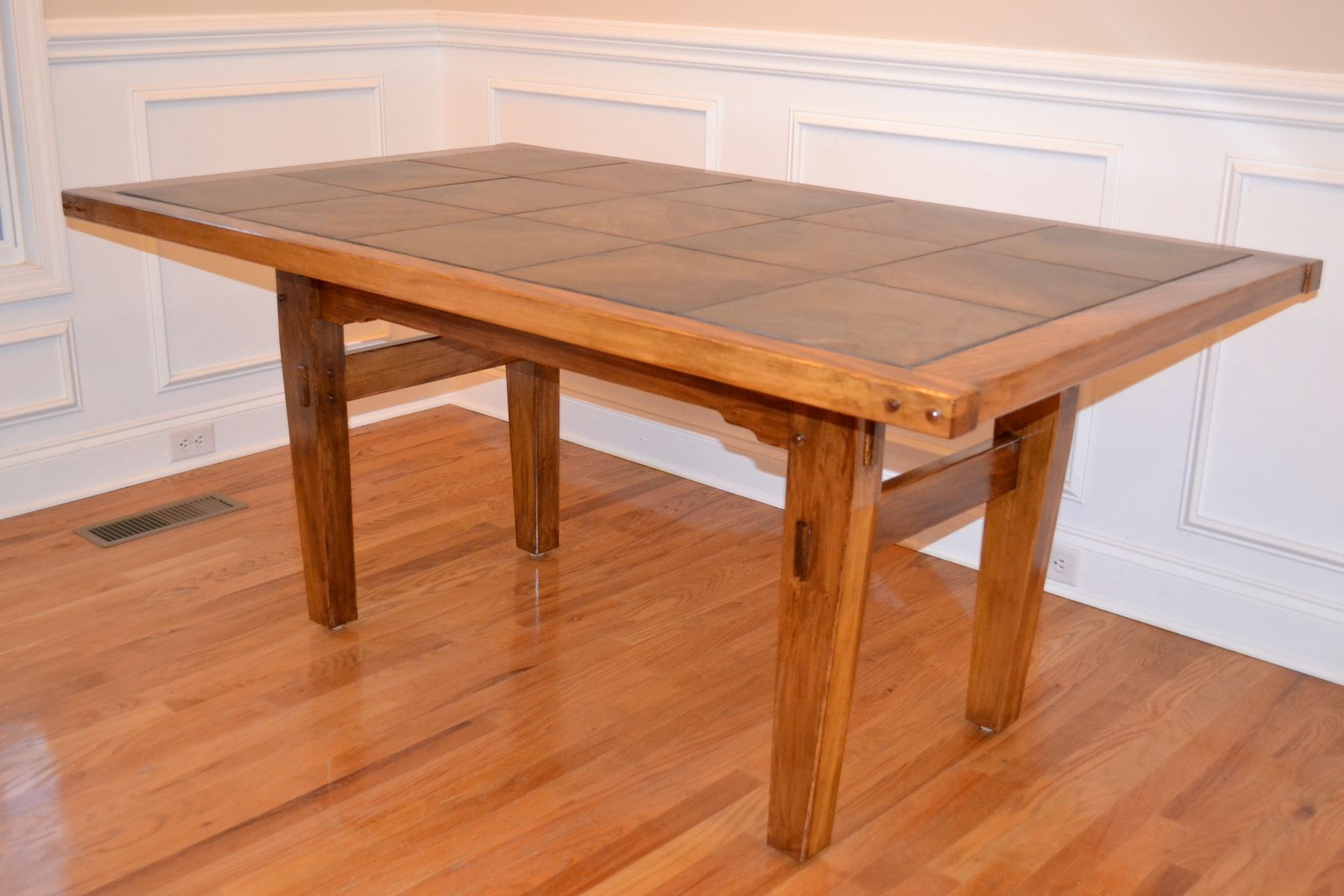 Handmade Cypress Dining Table With Tile Top By Wonder Woodworking Custommadecom