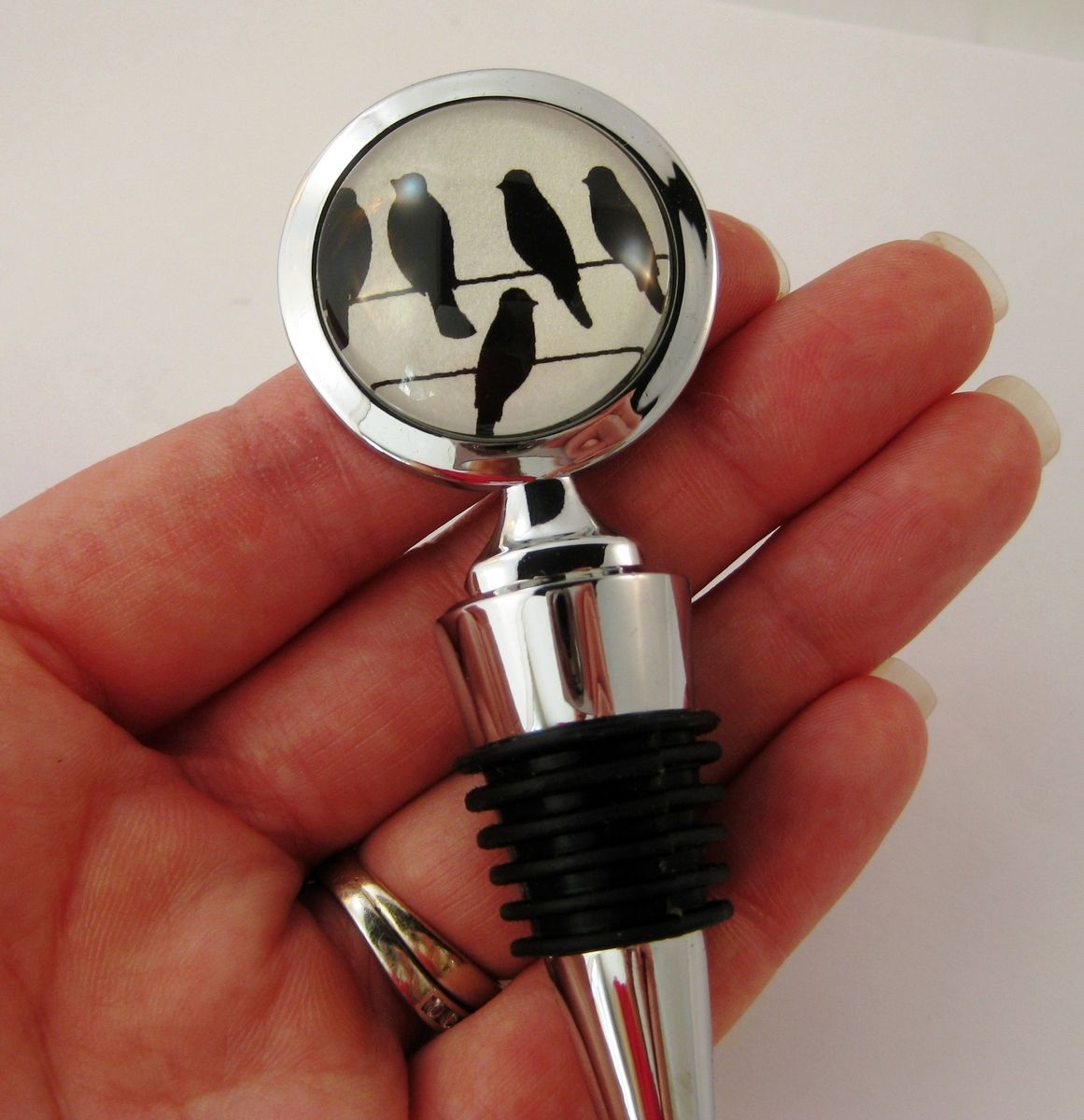 Hand Crafted Wine Stopper With Custom Design by Glassology