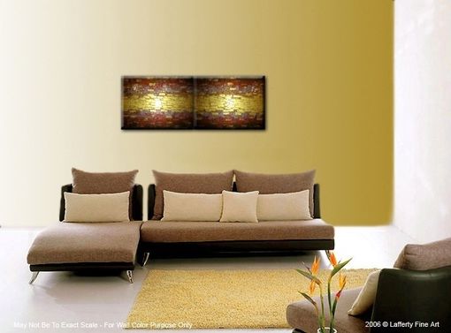 Custom Made Abstract Gold Art, Original Painting, Metallic Textured Paintings, By Lafferty - 18 X 48