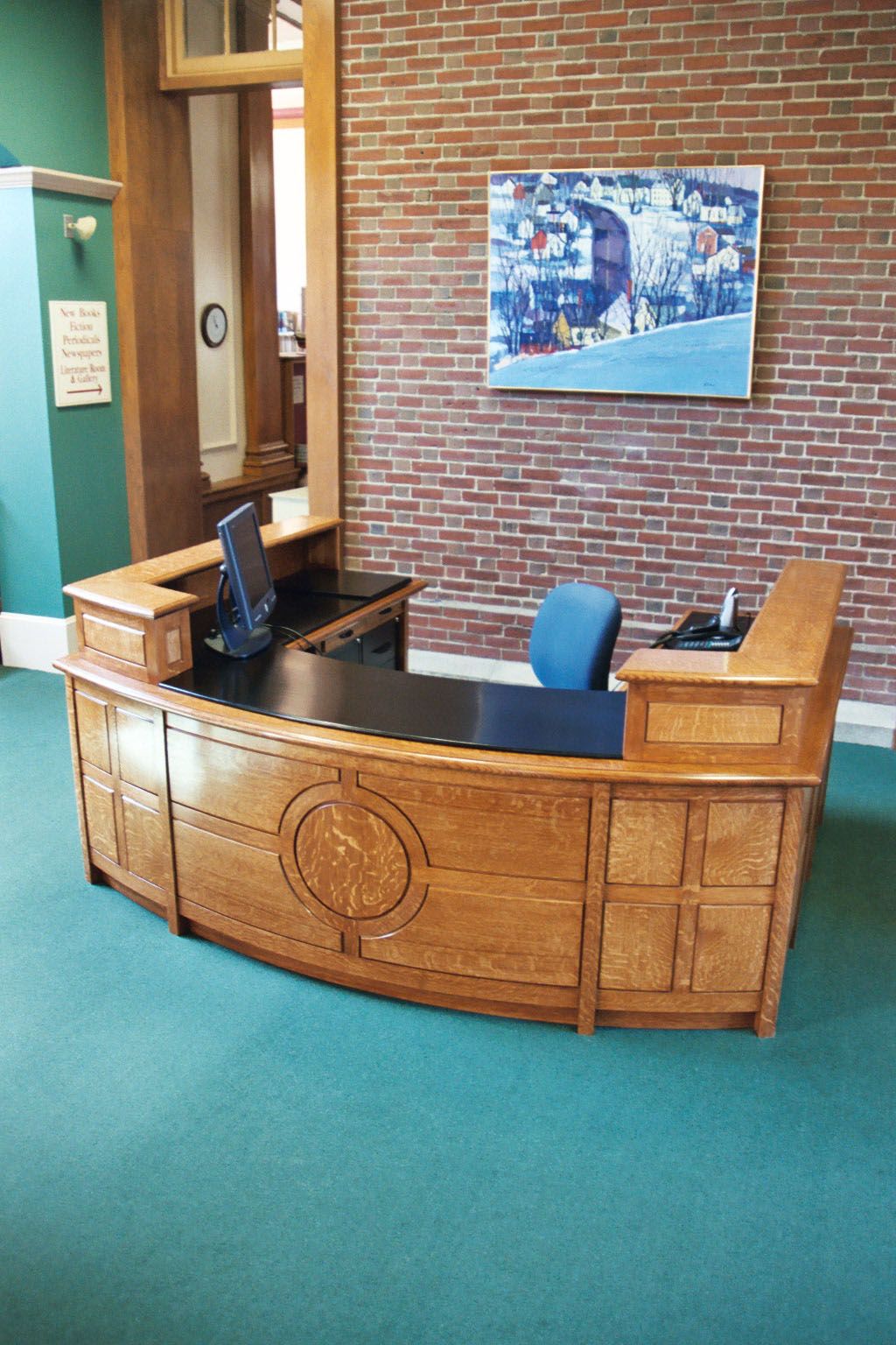 Hand Made Merrill Library Reference Desk by David Klenk