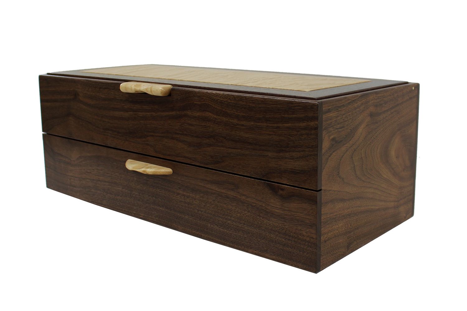 Buy Hand Crafted 20 Watch Box With Sliding Drawer | Solid Walnut And ...
