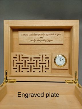 Custom Made 24 Count Handcrafted Humidor With Free Shipping And Engraving.