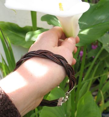 Custom Made Bracelet / Anklet / Men's Bracelet:  Turk's Head Knot From Leather Cord