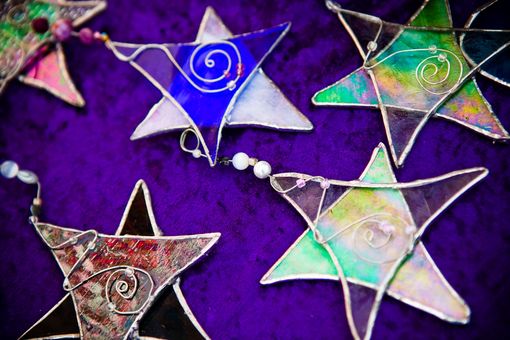 Custom Made Stained Glass Stars With Beads