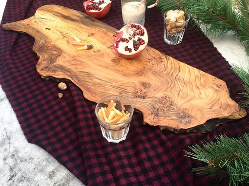 Custom Made Natural Burl Wood Charcuterie Or Serving Board