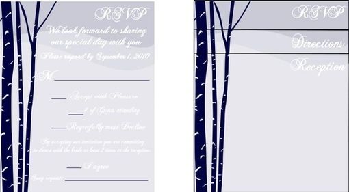 Custom Made 100 Custom Birch Tree Wedding Invitation Sets