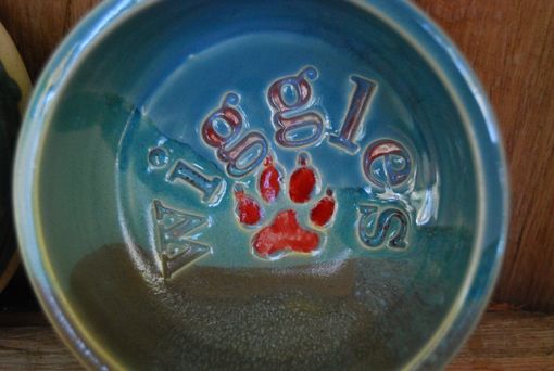 Custom Made Dog Water And Food Bowl Set