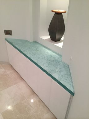 Custom Thick Glass Countertop By Architectural Glass Flooring