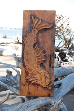 Custom Made Cypress Carved Fish