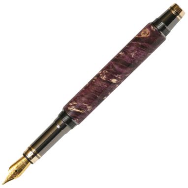 Custom Made Lanier Elite Fountain Pen - Purple Box Elder - Fe7w14