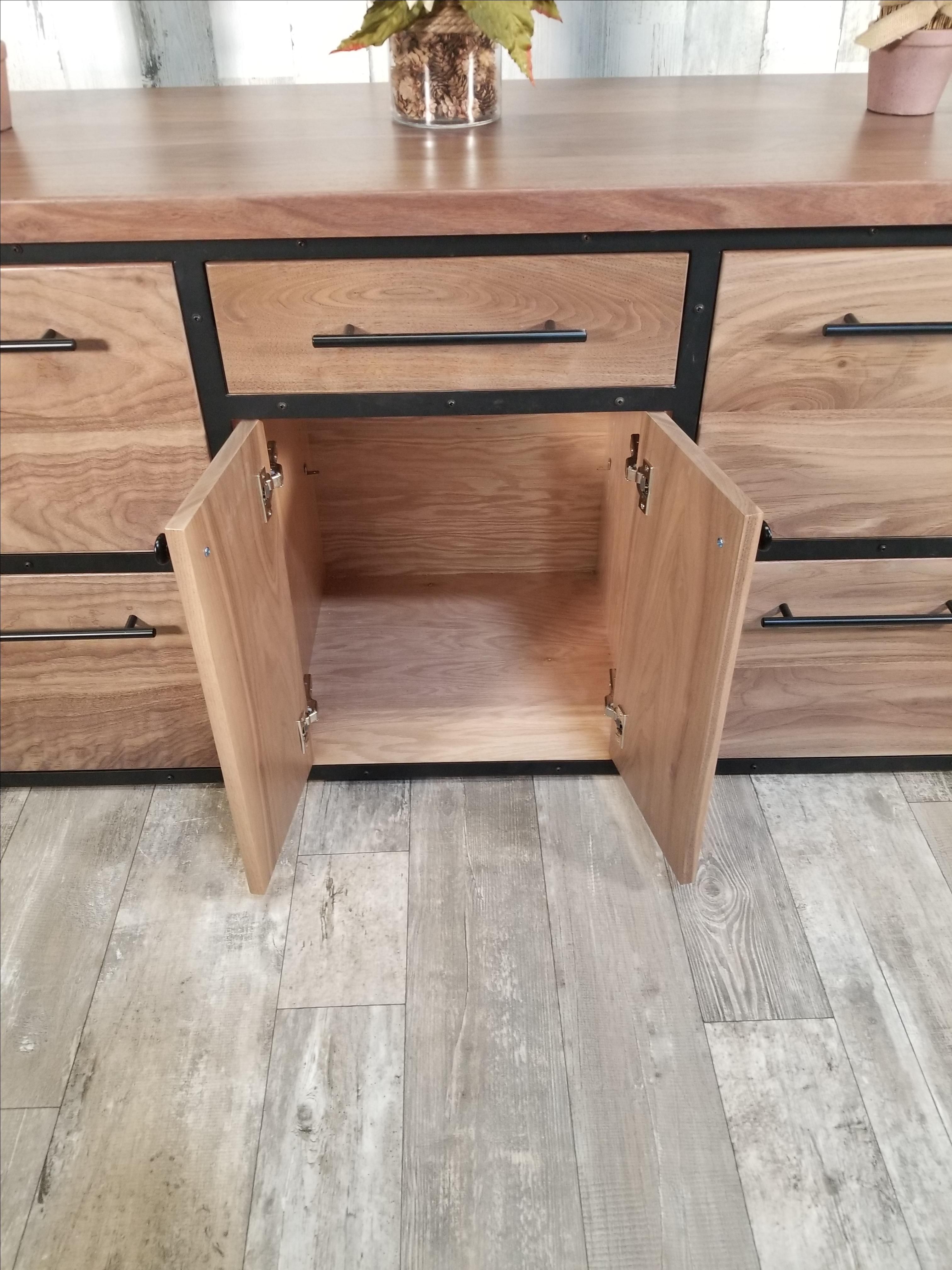 Buy Custom Made Reclaimed Barnwood Office Credenza, Office Printer