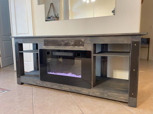 Custom Made Custom Tv Media Center With Electric Chimney