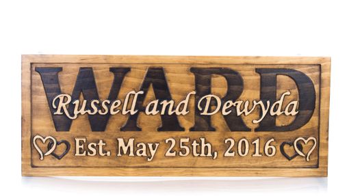 Custom Made Anniversary Sign Family Name Sign Last Name Sign Wood Sign Carved Wood Sign Rustic Decor