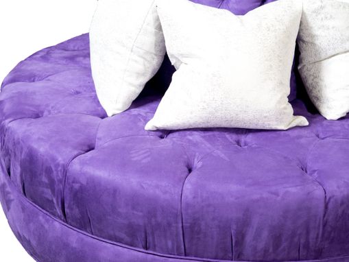 Custom Made Fully Tufted Circle Banquette Sofa