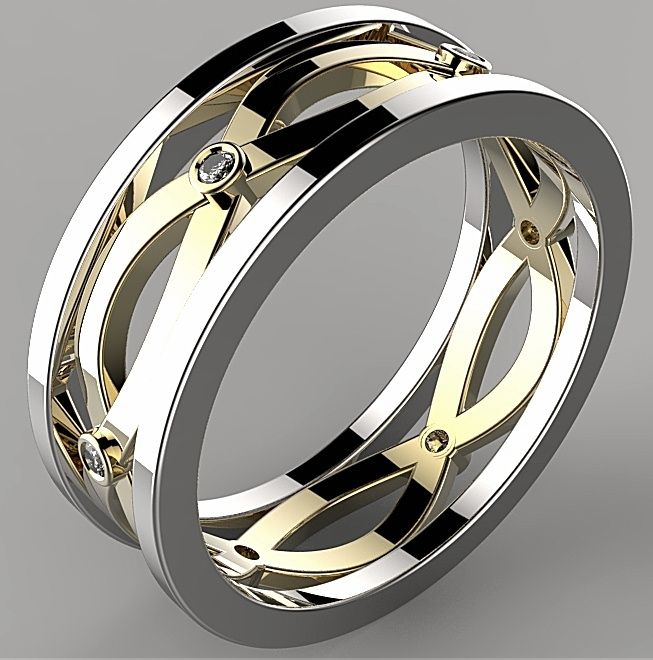 Hand Made 14k Diamond Celtic Band by Limpid Jewelry Inc | CustomMade.com