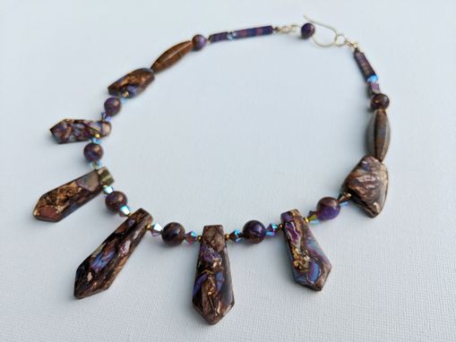 Custom Made Lavender Opal And Bronzite Necklace