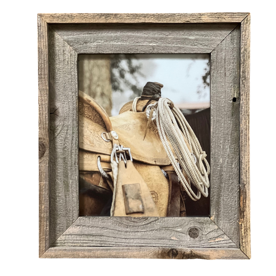 Buy Hand Crafted Wrangler Series 3.0" Wide, Barnwood Photo Frame, made