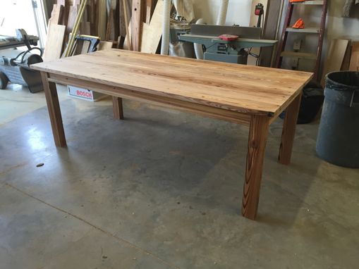 Custom Made Heart Pine Dining Table