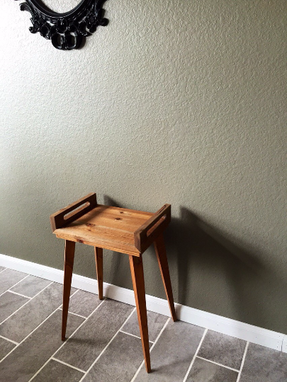 Custom Made Reclaimed Side Table - Dark Walnut