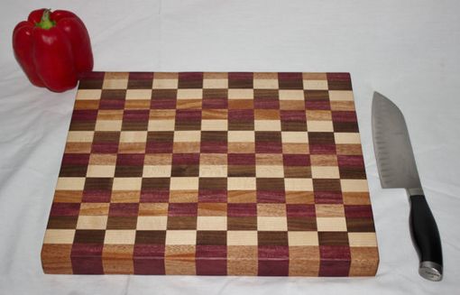 Custom Made Checkered Hardwood Cutting Board