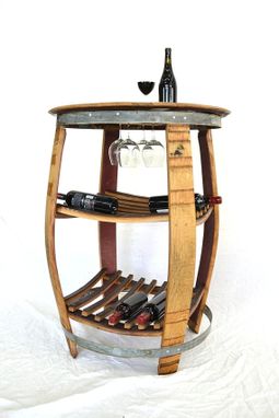 Custom Made Wine Barrel Bistro / Tasting Table - Ravenea - Made From Retired California Wine Barrels