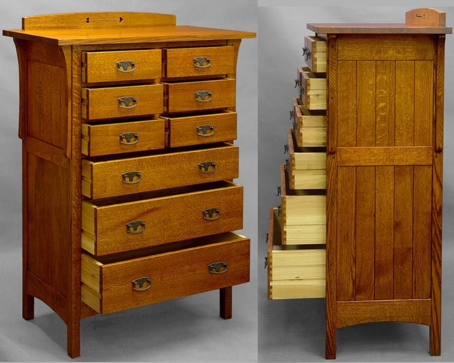 Custom Made Tall Mission 9 Drawer Chest by Dryad Studios