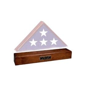 Custom Made Wood Pedestal, Pedestal For A Flag Case