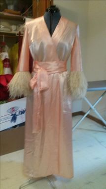 Custom Made Silk And Feather Robe