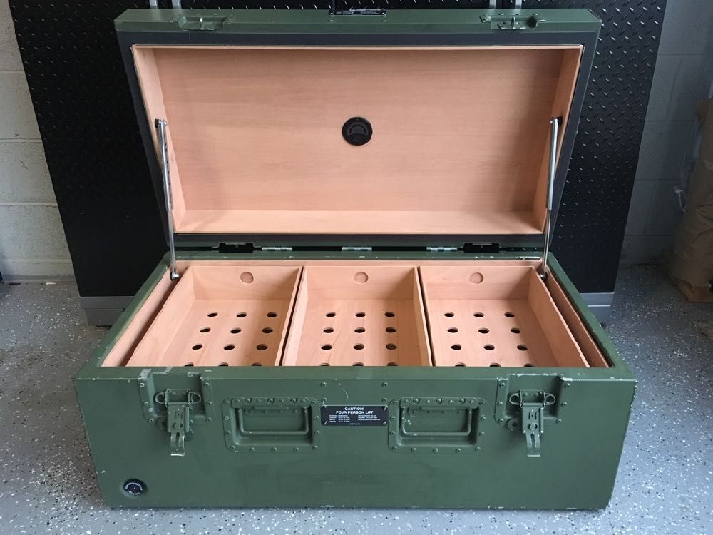Hand Crafted Custom Cigar Humidors From Military Surplus Containers by