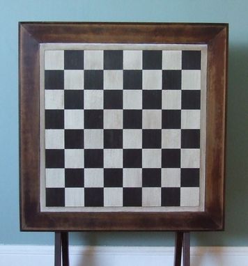 Custom Made Upcycled Folding Chess Table