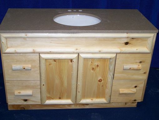 Handmade Knotty Pine Rustic Bathroom Vanity By Fbt Sawmill Custom Wood Furniture Custommade Com