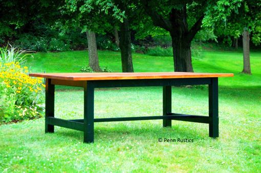 Custom Made Country Rustic Farmhouse Dining Room Table & Benches