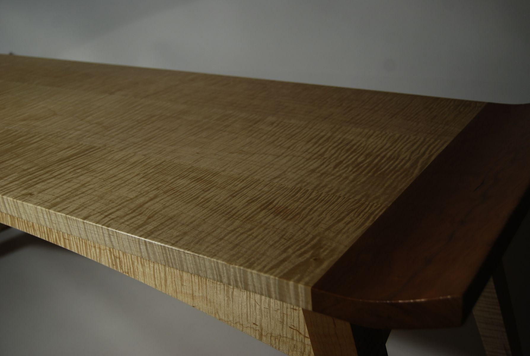Buy Hand Crafted Curly Maple & Curly Cherry Coffee Table, made to order