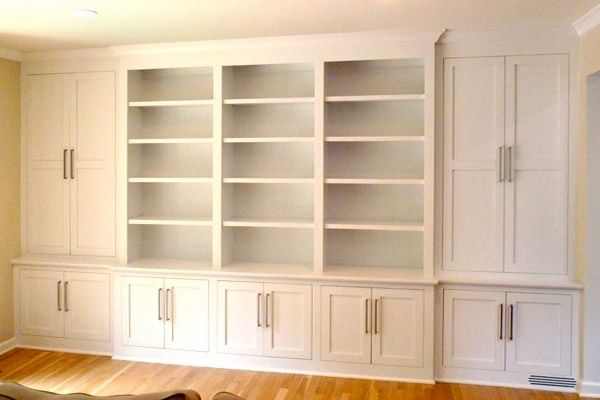 Hand Crafted Shaker/ Contemporary Built-In Wall Storage ...