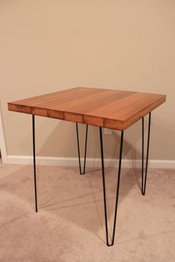 Custom Made Hairpin Solid Iroko Table
