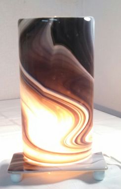 Custom Made Fused Glass Table Lamp
