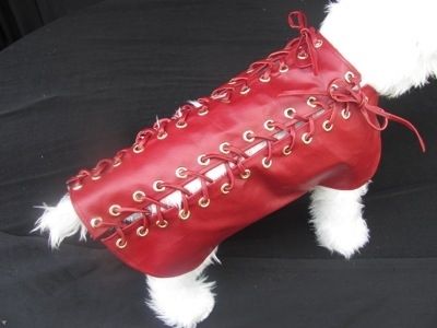 Custom Made Tie-Me-Up Laced Leather Dog Clothes