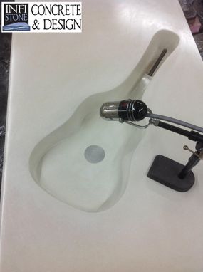 Custom Made Concrete Guitar Shaped Sink