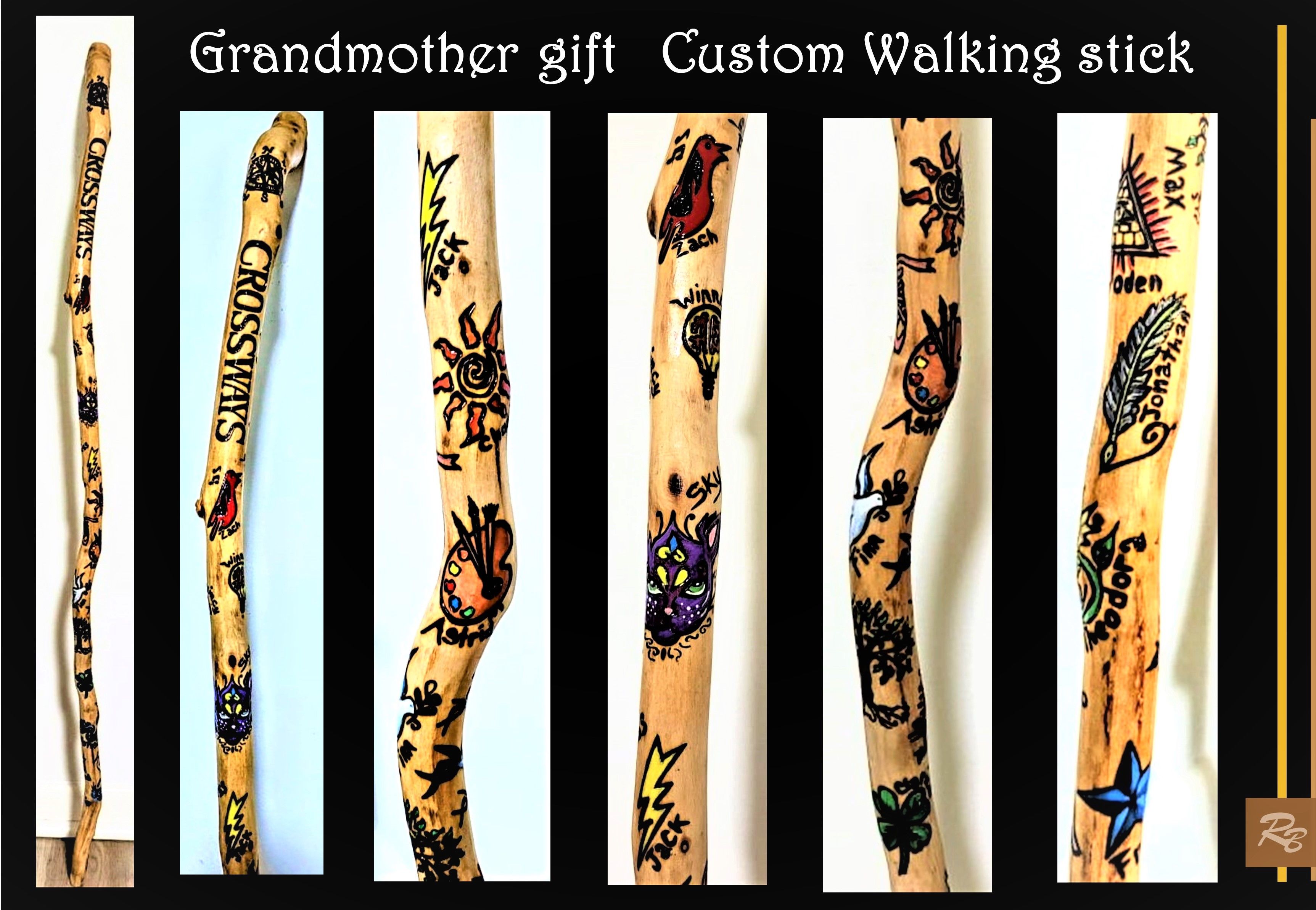 Hand Made Custom, Hiking Stick, Child Hiking Stick, Walking Stick