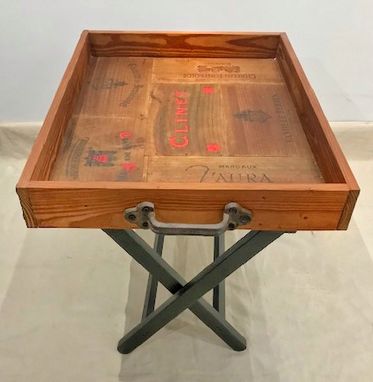 Custom Made Xl Wine Crate Tray With Optional Base
