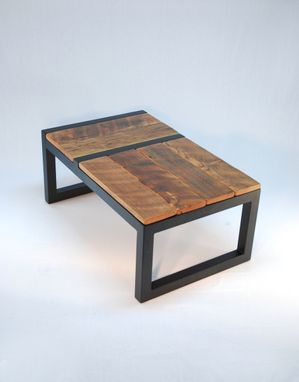 Custom Made Rustic Modern Barnwood Domino Coffee Table