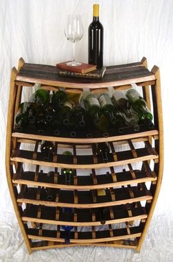 Custom Made Large Wine And Glass Rack - Chablis - Made From Retired California Wine Barrels