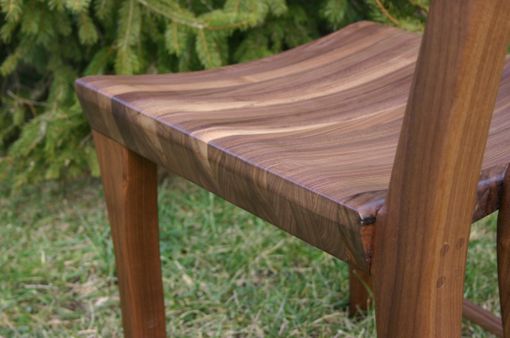 Custom Made Solid Walnut Concave Dining Chair