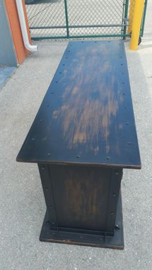 Custom Made Industrial Media Console Cabinet
