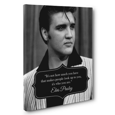 Custom Made Elvis Presley Who You Are Motivation Quote Canvas Wall Art