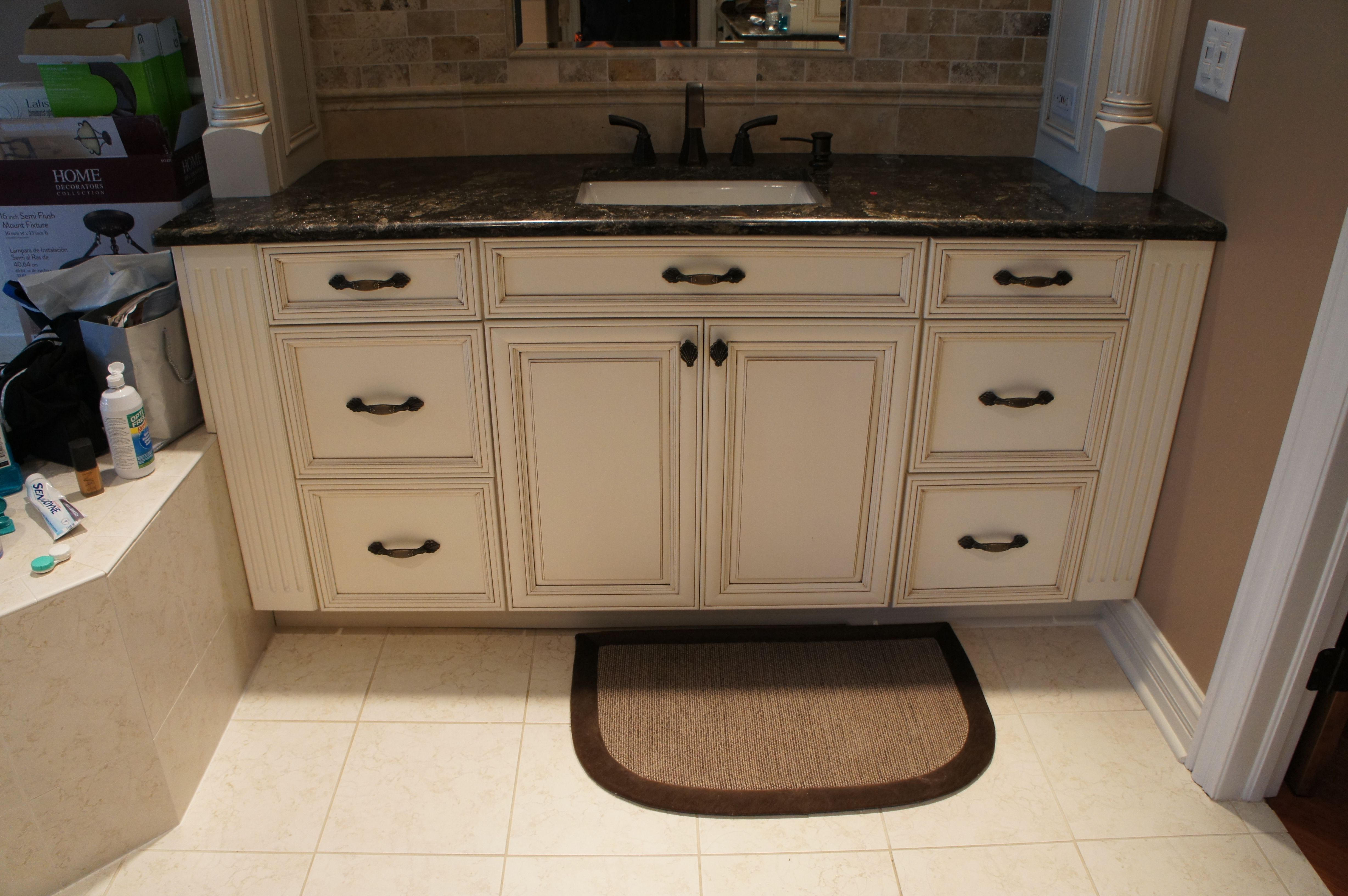 Custom Made Bathroom Vanity And Arch by Peabody Enterprises, Inc