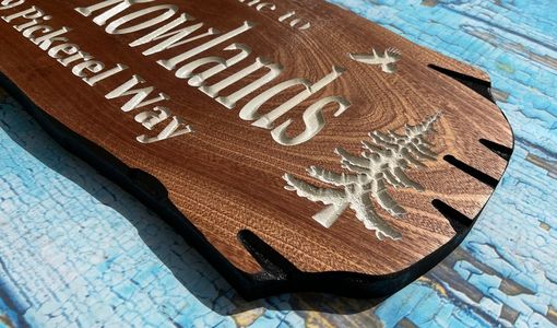 Custom Made Wooden Signs Custom, Outdoor Carved Sign, Custom Wood Plaque With Pine Trees, Personalized Gift