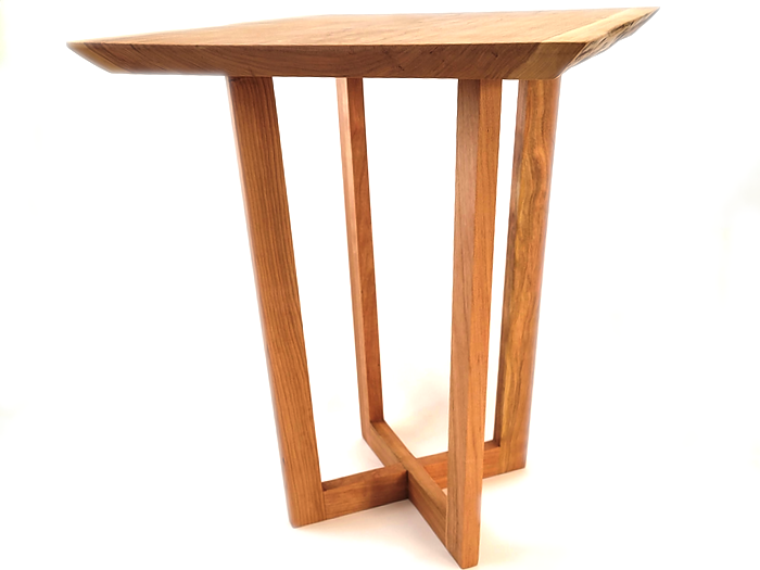 Buy Hand Made Cherry Live Edge Slab Coffee And End Table Set, made to