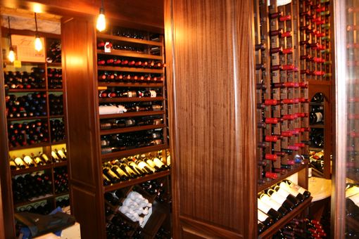 Custom Made Mahogany Wine Room With 3000 Bottle Capacity