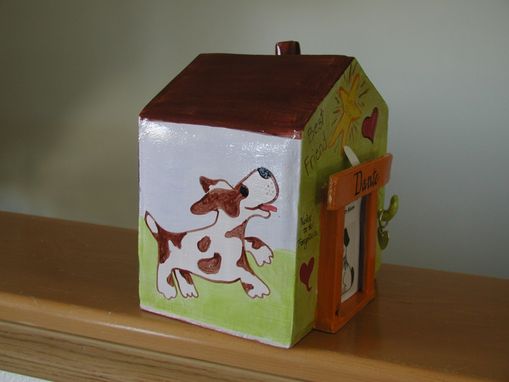 Custom Made Whimsical Doghouse Dog Cremation Urn